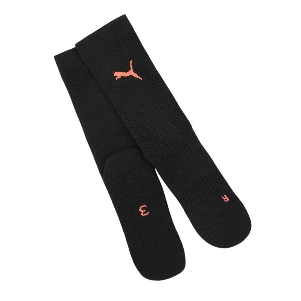 Puma Childrens/Kids Snug Fit Crew Socks / Black/Red